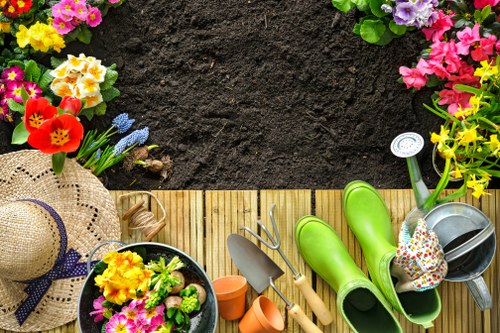 Professional Edmonton landscapers designing a garden